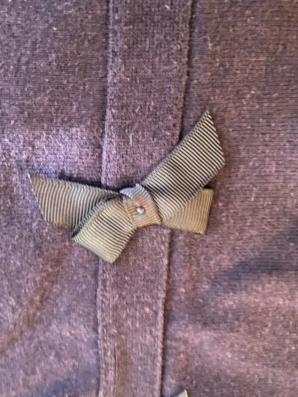 Purple Sweater Bow Back Detail Size L Soft Knit Feminine Peekaboo Bows - Elle